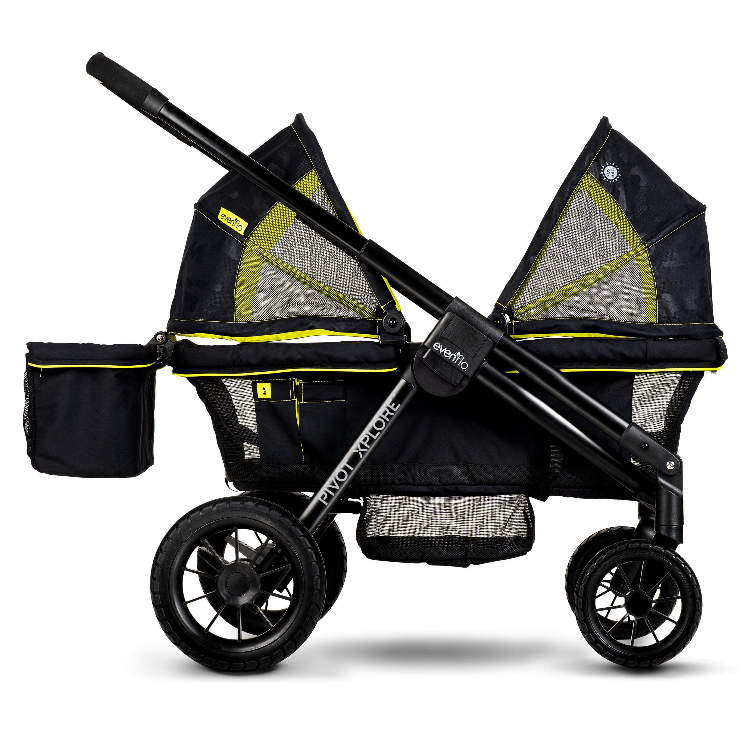 Evenflo Pivot Xplore stroller wagon family wagon thumbnail 3 - detailed view showing features and design