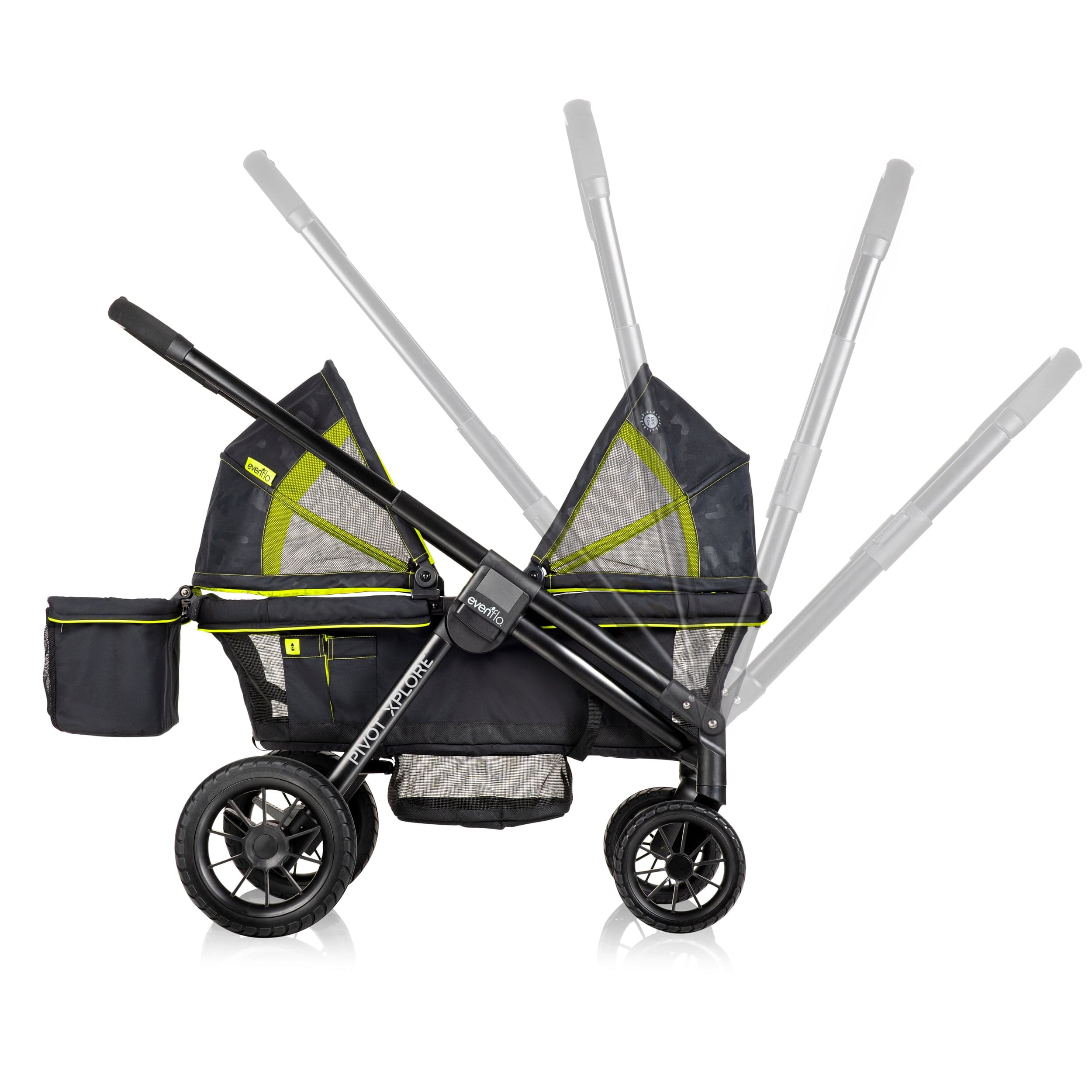 Evenflo Pivot Xplore stroller wagon family wagon thumbnail 7 - detailed view showing features and design
